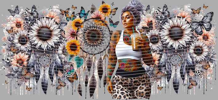 16oz Sunflower Girl-SU-533